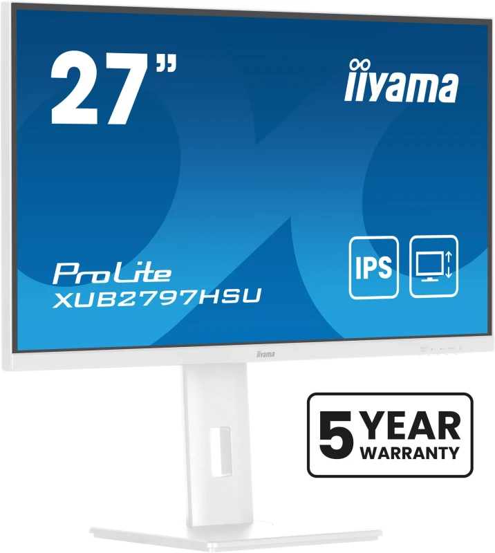 Image of iiyama iiyama ProLite XUB2797HSU-W2 computer monitor 68.6cm (27") 1920 x 1080 pixels Full HD LED White XUB2797HSU-W2