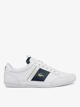 Image of Lacoste Chaymon 0120 Leather Trainers - White, Size 9, Men