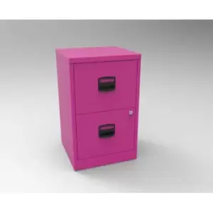 Image of Bisley 2 Drawer Metal Filing Cabinet - Fuchsia