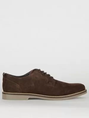 Image of Barbour Raby Suede Shoes, Choco, Size 8, Men