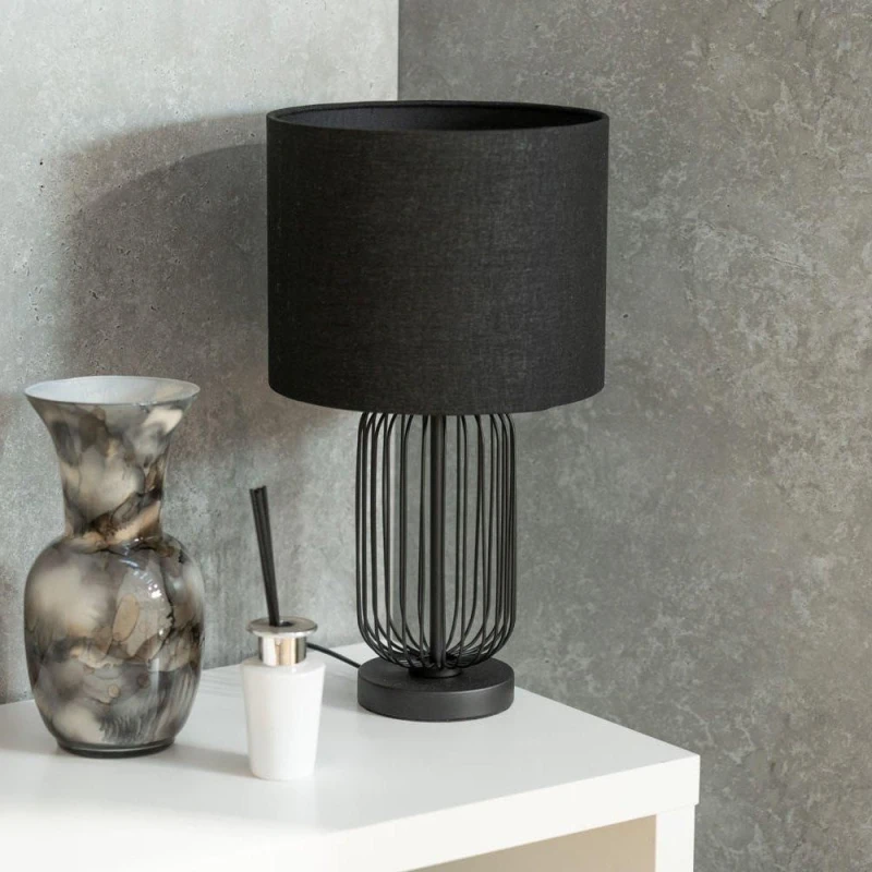 Image of Set of 2 of Black Metal Table Lamps