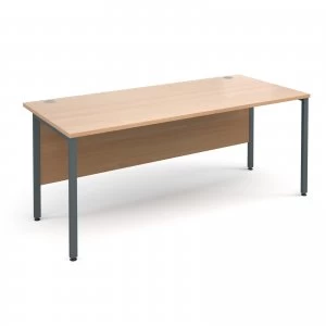 Image of Maestro 25 GL Straight Desk 1800mm x 800mm - Graphite H Frame Beech t