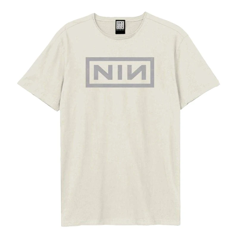 Image of Amplified Mens White Logo NIN T-Shirt in Off-White Size: XS Off-White Male XS