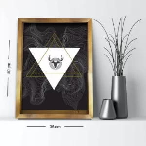 Image of 3550AHS-043 Multicolor Decorative Framed MDF Painting