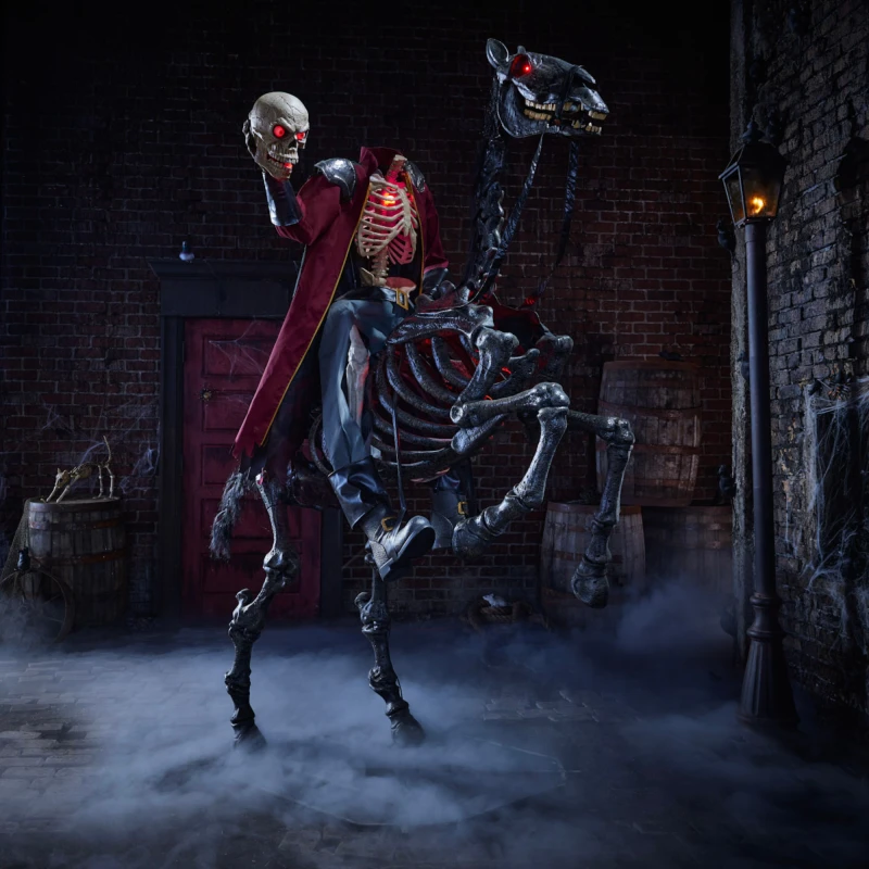 Image of Home Accents Holiday 8.5ft Giant-Sized Knight Dullahan Animatronic Decoration with LEDs