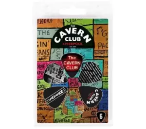 Image of THE CAVERN CLUB CVP64 Wall Guitar Pics - Set of 6, Patterned