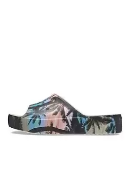 Image of Crocs Classic Summer Nostalgia Platform Slide - Bone Multi, Beige, Size 7, Women