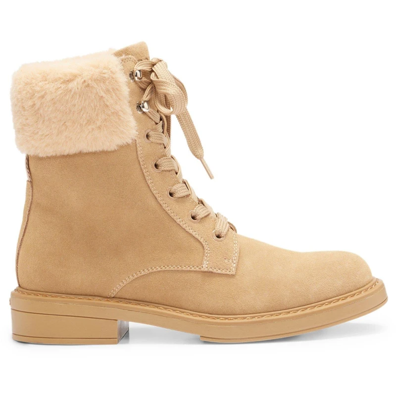 Image of Boss Womens Vanity Hiker Boots Beige female 8 (41)