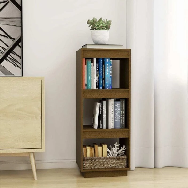 Image of VIDAXL Book Cabinet/Room Divider Honey Brown Solid Pinewood vidaXL 8720286815786