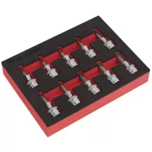 Image of Sealey AK6242 TRX-Star* Socket Bit Set 10pc 3/8"Sq Drive