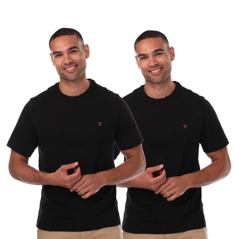 Image of Farah Dani 2 Pack T-Shirts - Black S