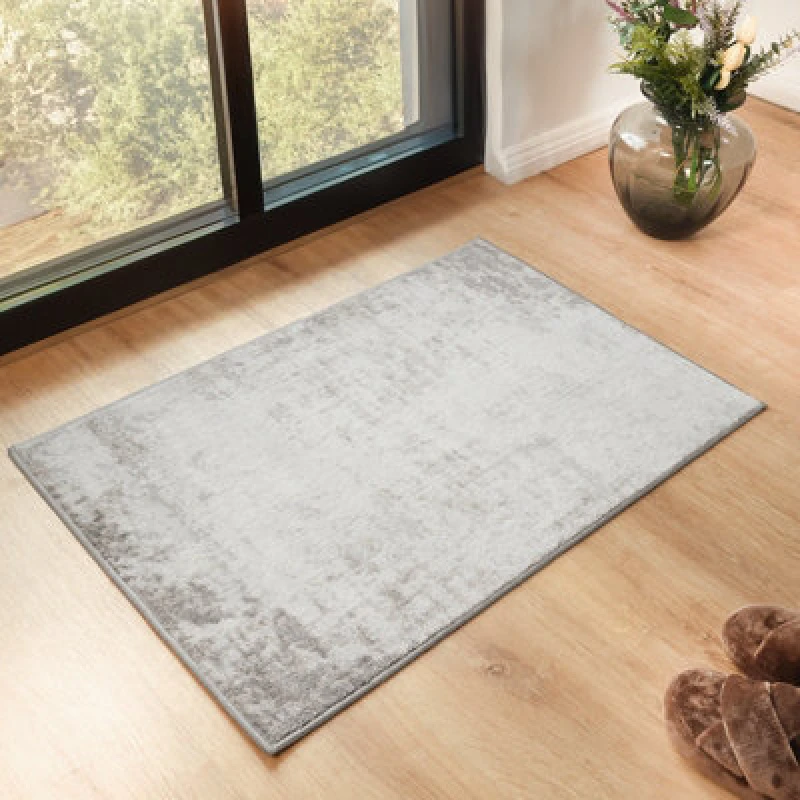 Image of Livabliss Abstract Modern Marble Medium Grey Alix Area Rug 60 X 90 Cm - Easy Care, Non Shedding, Ideal For Living Room & Bedroom
