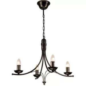 Image of Luca Traditional Chandeliers Black, 4x E14