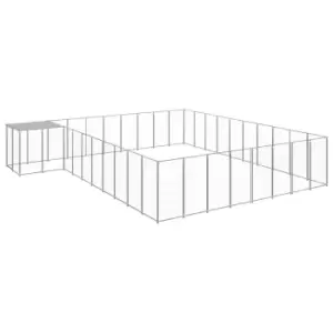 Image of Vidaxl Dog Kennel Silver 25.41 M Steel