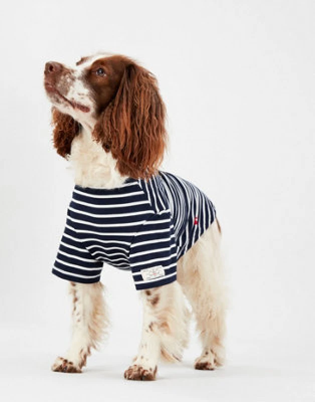 Image of Joules Striped Harbour Top For Dogs, Lightweight , Small