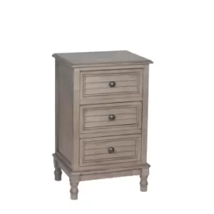 Image of Toulouse 3-Drawer Natural Pine Drawer Unit Taupe