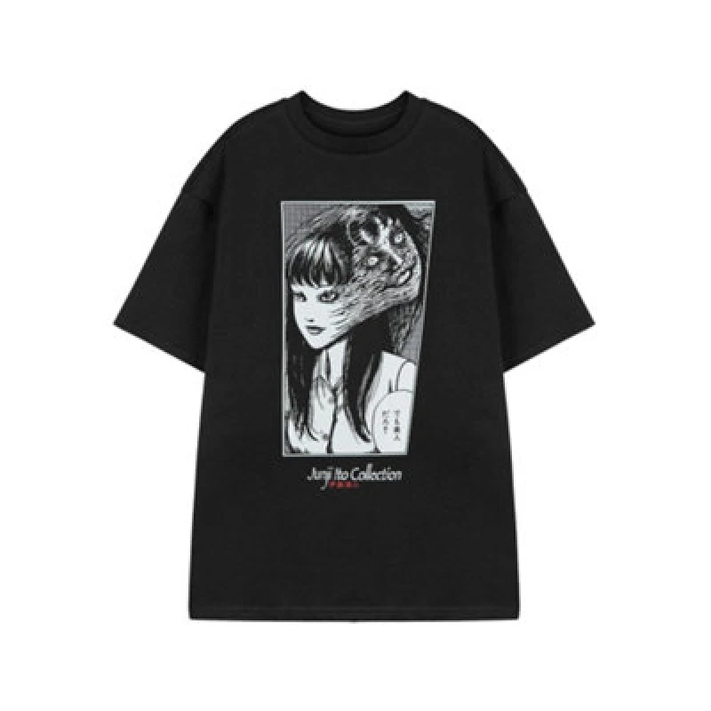 Image of Junji-Ito Junji-Ito Short Sleeved T-Shirt in Black Size: Medium Black M Unisex 5063203920396