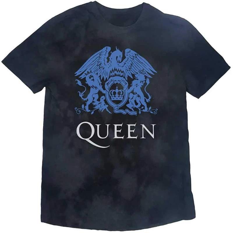 Image of Queen Crest T-Shirt in Black Size: 11-12 Years Black Unisex 11-12 Years