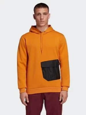 Image of adidas Sportswear Pocket Hoodie, Orange, Size S, Men