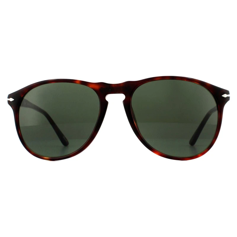 Image of Persol Persol Men Round Havana Grey Sunglasses in Brown Brown One Size Male 8053672129410