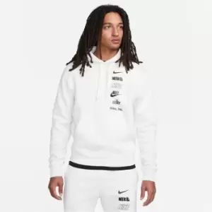 Image of Nike Club Fleece+ Mens Brushed-Back Pullover Hoodie - Beige