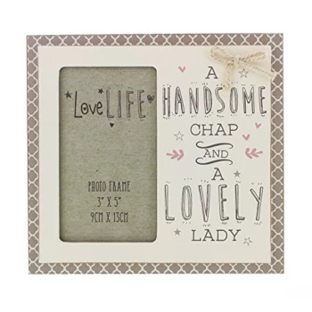 Image of 3" x 5" - Love Life Photo Frame - Handsome Chap Lovely Lady
