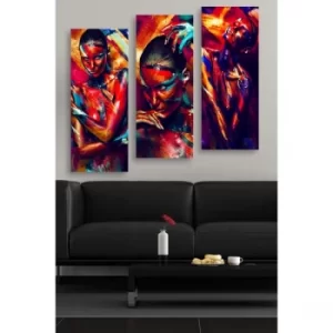 Image of MDF0043 Multicolor Decorative MDF Painting (3 Pieces)