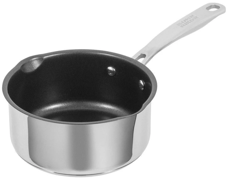 Image of Kuhn Rikon Allround Stainless Steel Non-Stick Milk Pan, 16cm/1.5L Silver unisex