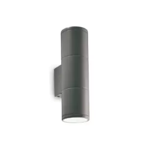 Image of Outdoor Up Down Wall Lamp 2 Lights Anthracite IP44, GU10