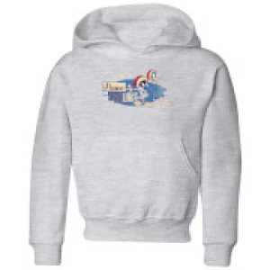 Image of Looney Tunes Peace Among Earthlings Kids Christmas Hoodie - Grey - 3-4 Years