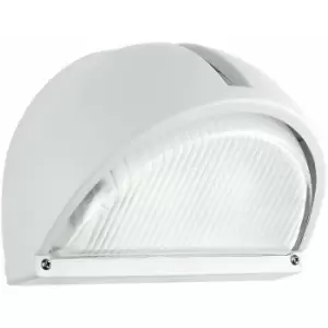 Image of Loops - IP44 Outdoor Wall Light White Aluminium 1 x 40W E27 Bulb Porch Lamp