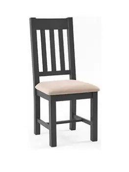 Image of Julian Bowen Bordeaux Set Of 2 Dining Chairs - Dark Grey