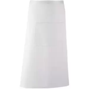 Image of Premier Ladies/Womens Bar Apron / Workwear (One Size) (White) - White