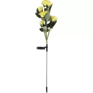 Image of Rose Flower Garden Solar Light Yellow - Pukkr