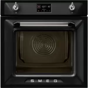 Image of Smeg Victoria SOP6902S2PN Built In Electric Single Oven with added Steam Function - Black - A+ Rated