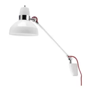 Image of Wall lamp with e-reader White aluminum 1 bulb 45cm