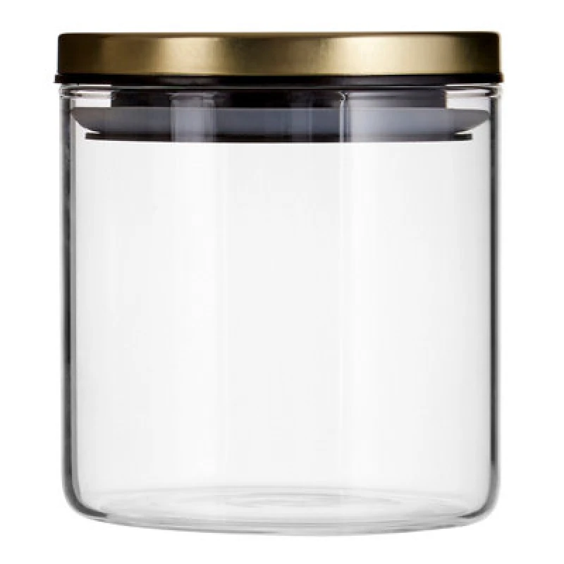 Image of Interiors by Premier Freska Storage Jar - 550ml Gold