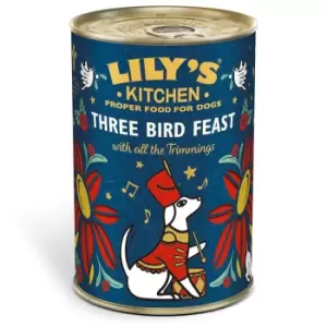 Image of Lily's Kitchen Three Bird Feast Christmas Edition Dog Food 400g