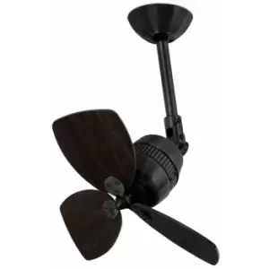 Image of Faro Vedra Small Dark Brown Ceiling Fan, 4 Speed
