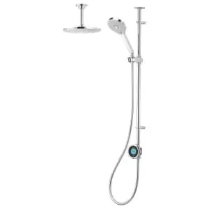 Image of Aqualisa Optic Q Smart Divert Exposed Gravity Pumped Shower with Adjustable & Fixed Ceiling Head