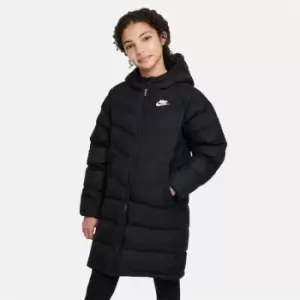 Image of Nike Sportswear Big Kids Synthetic-Fill Hooded Parka - Black