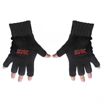 Image of AC/DC - Classic Red Logo Fingerless Gloves