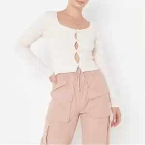 Image of Missguided Button Up Cardigan - Neutral