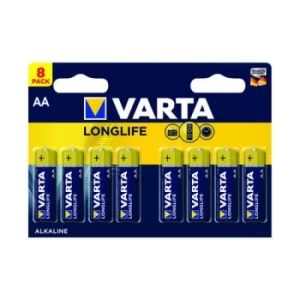 Image of Varta Longlife AA Battery (Pack of 8) 04106101418