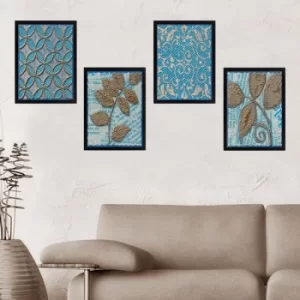 Image of SET_058 Multicolor Decorative Framed Painting (4 Pieces)