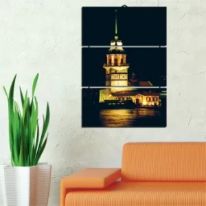 Image of B3 Multicolor Decorative MDF Painting (3 Pieces)