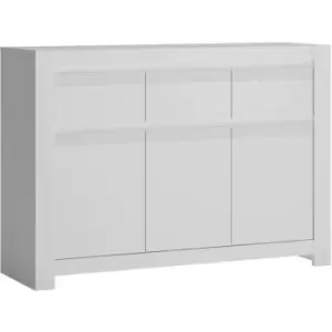 Image of Furniture To Go - Novi 3 Door 3 Drawer Cabinet in Alpine White - Alpine White