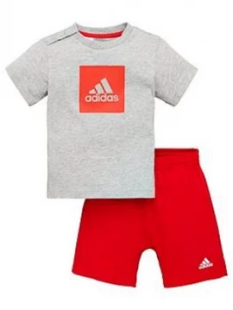 Image of Adidas Infants Logo Sum Tracksuit - Grey