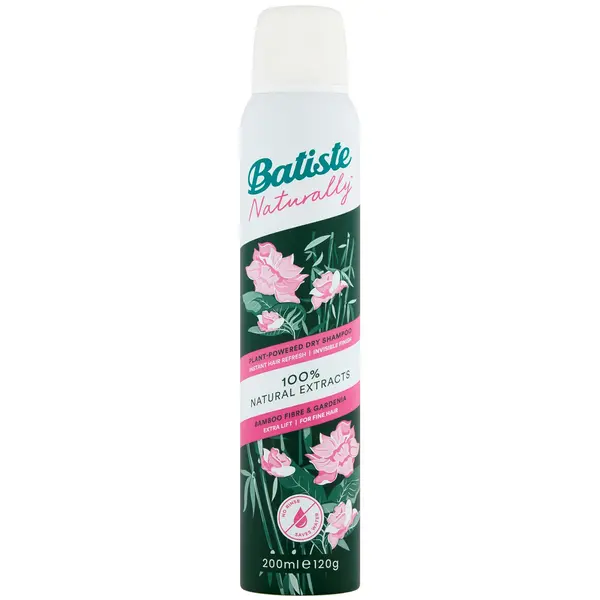Image of Batiste Naturally Bamboo Fibre & Gardenia Dry Shampoo 200ml