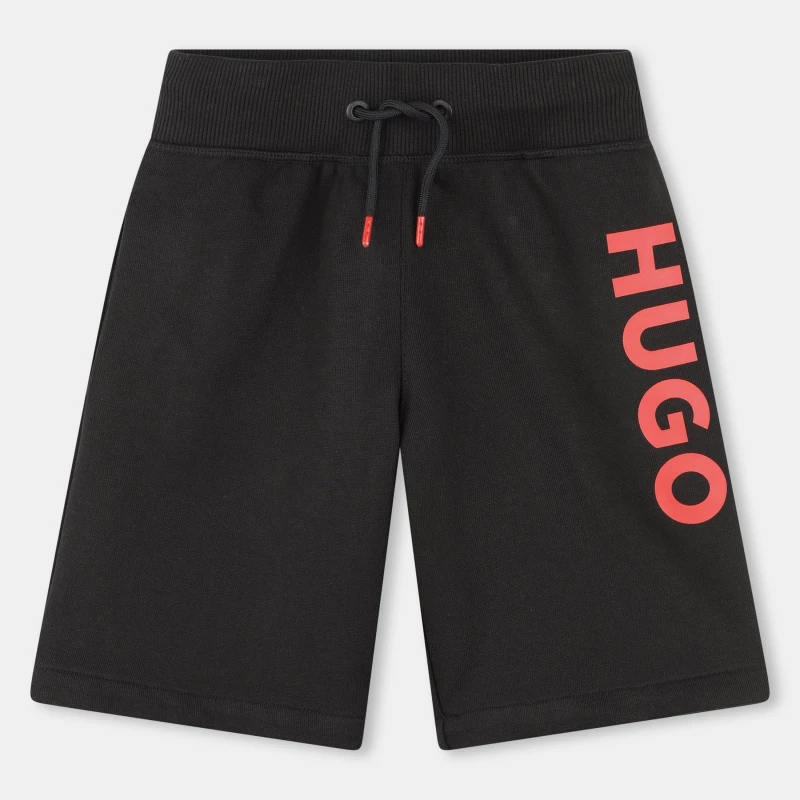 Image of Hugo Logo Shorts Juniors Black 09B unisex 16Y